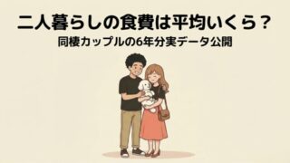 二人暮らしの食費は平均いくら？同棲カップルの6年分実データ公開
